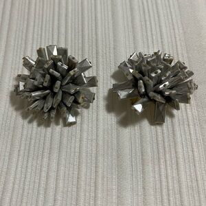 Vintage Silver Spike Cluster Clip-On Earrings